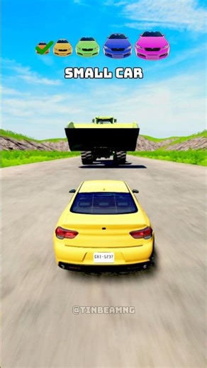 Small Car, Big Car Vs Bull Dozer Car, Funny Crash Challenge! 🚗✨ | BeamNG