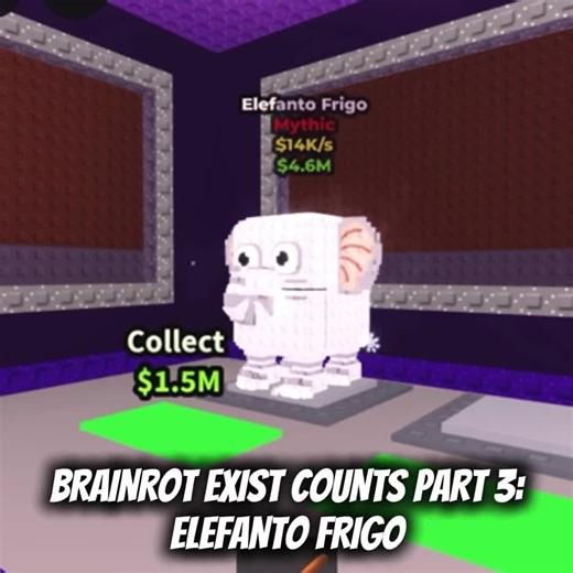 How much Elefanto Frigosexist in Steal a Brainrot? #stealabrainrot #brainrot #relatable #fyp #elefantofrigo