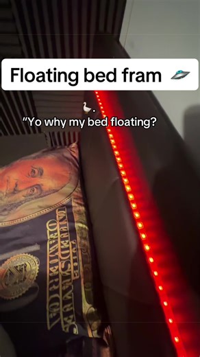 “ Floating bed is soo peak “ 🤩 🛸 #viral #floating #bed #vrsells | Floating Bed