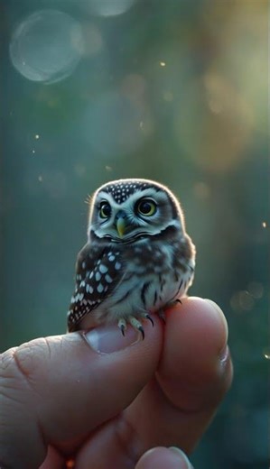 A Tiny Micro Owl Perched on My Fingers 🦉✨ | Micro Wild World