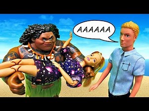 Barbie and Ken go shopping: A bed and stroller for a Barbie baby doll