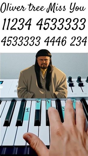 Oliver Tree - Miss You 🎹 Easy Piano #shorts