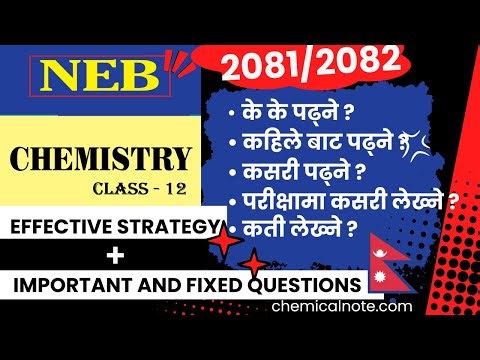 Class 12 Chemistry- Strategies & Important Questions.