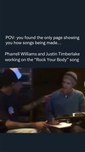 how songs being made | “Rock Your Body,” written and produced by Pharrell Williams and The Neptunes for Justin Timberlake’s 2002 debut Justified, became one of... | Instagram