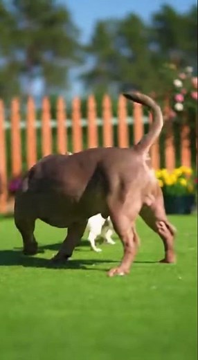 American Bully & Tiny Dog Playtime – Cutest Garden Chase Ever!