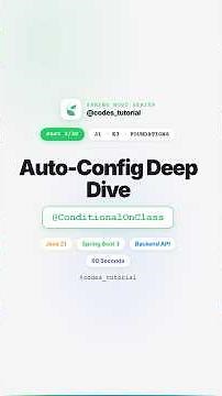 How Spring Boot Auto-Configuration Works 🪄 (Part 3/30) #springboot #java #coding