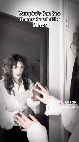 Vampires can see their reflection because modern mirrors do not contain silver. #mythology #vampire #vampires #lestat #interviewwiththevampire #vamptok #vampirehellie #thevampirejacktownson