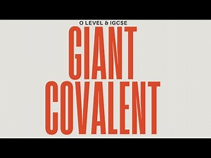 Giant Covalent Structure | O level/IGCSE | Chemistry with Ahmed Bokhari