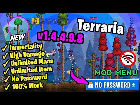 Terraria Mod Apk v1.4.4.9.8 New Update 2025 | Unlimited Items High Damage Free Crafting