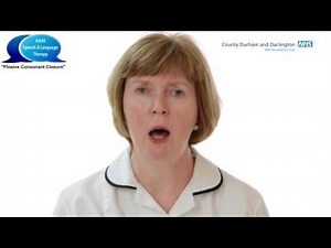 Adult Speech and Language Therapy Voice Exercises - Plosive Consonant Closure