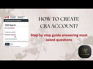 How to create CRA account?
