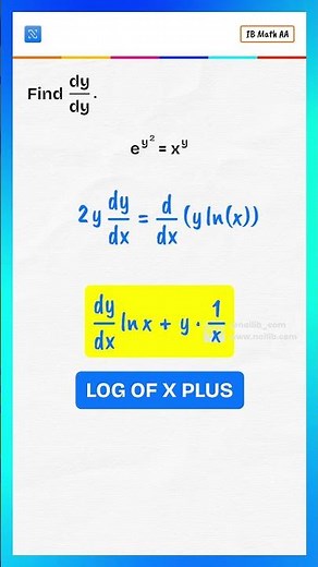 Implicit Differentiation Trick: e^y² = x^y Solved Step-by-Step 🔥