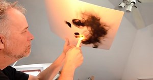 Artist Uses Fire To Create Art