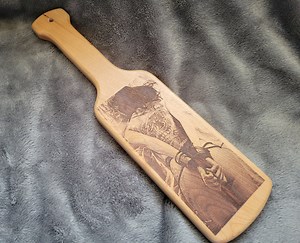 Personalized Spanking Paddle Laser Engraved Picture 12"-18"x4" Cherry Wood - Etsy