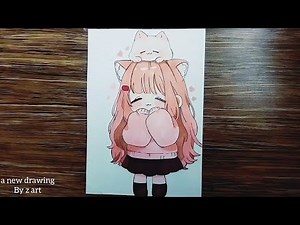 How to draw girl anime full body | How to draw girl anime with colour | step by step tutorial