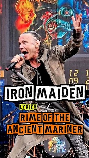 IRON MAIDEN || RIME OF THE ANCIENT MARINER || LYRICS #feedshorts #ironmaiden #lyrics