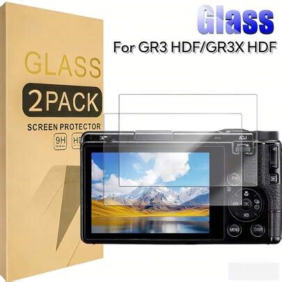 2pcs Screen Protector, Compatible With Ricoh GR Series Cameras, High-Definition Transparent 9H Hardness Optical LCD Premium Glass Protective Film - HD LCD Protector - Scratch-Resistant, Suitable For Video Bloggers, Creators, And Outdoor Photography Enthusiasts. | SHEIN