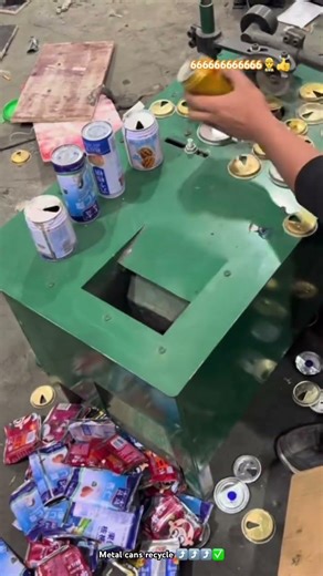 MANUAL EQUIPMENT : Recycling metal cans scrap method simply