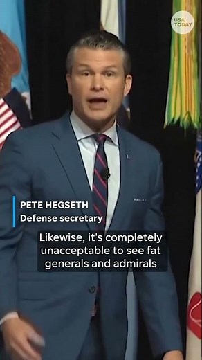 Watch Sec. Pete Hegseth slam 'fat generals' at Quantico meeting with top brass #Shorts