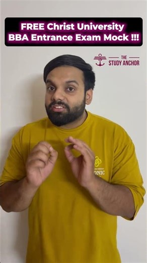 FREE Christ University BBA Entrance Exam (CUET) Mocks #shorts