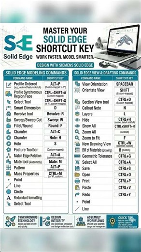 Unlock Pro-Level Speed in Solid Edge: The Shortcut Guide #solidedge #cadcam #caddesign #cadtutorials