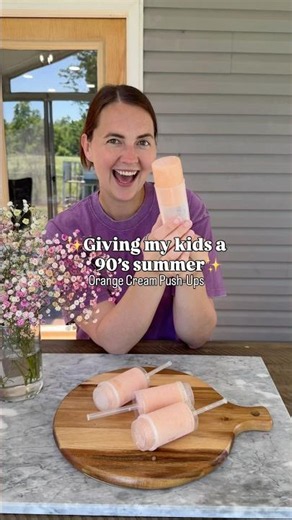 This Childhood Treat Deserves a Comeback! 🍊 #recipe #kidsnacks #popsicle