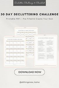30-day Declutter Challenge, Your Guide to Decluttering in a Month, Organized Decluttering Plan, Printable & Customizable Checklist. - Etsy