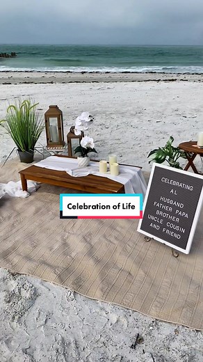 Beautiful Memorial Service Setup on Coquina Beach