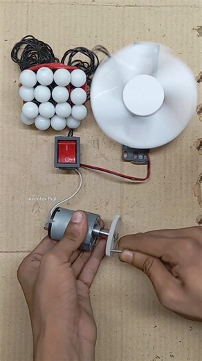 Powering Eggs Light & Dc Motor Fan With Dynamo Metal Gear Motor