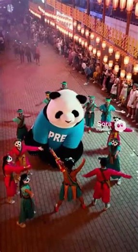 Presearch Panda Puppet Parade Part 1 #panda #puppet #festival #tribe #folkmusic #music #fireworks