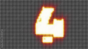 LED light number countdown animation background