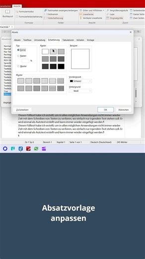 TextMaker Überschrift anpassen