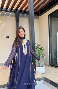 3.8K views · 21 reactions | Link: https://go.laam.pk/manahils | Navy Blue Maxi for PKR 8,560/- Stitched ✨ Brand: Manahils ID: WDV0853 | LAAM | Facebook