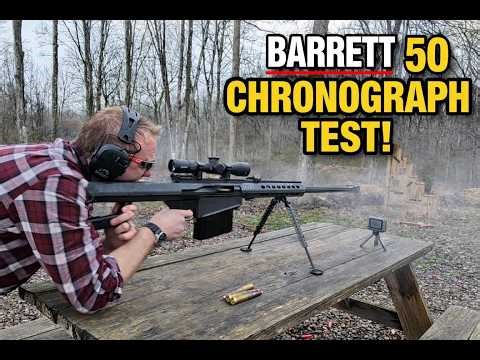 How Fast is a .50 BMG? Barrett M82A1 Chronograph Test (Ball vs APIT)