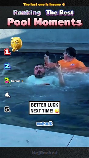 Ranking Best Pool Moments