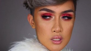Glittery holiday glam makeup tutorial with YouTuber Kyne