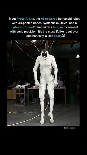 The world’s first AI robot with synthetic muscles and 3D-printed bones