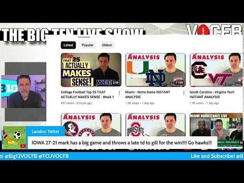 THE Big Ten LIVE Show 79 / WEEK ONE OVERREACTION