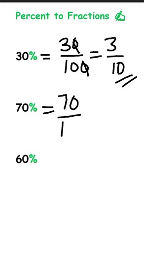 Turn Percentages into Fractions in Seconds! 🔥 #math #fractions #mathtips