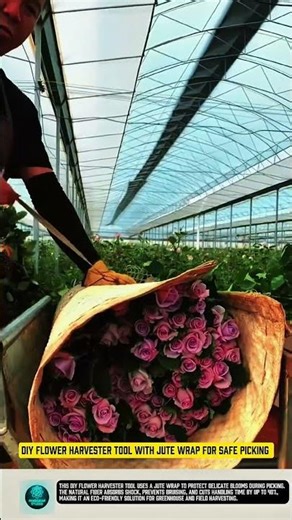 DIY Flower Harvester tool with jute wrap for safe picking #tool