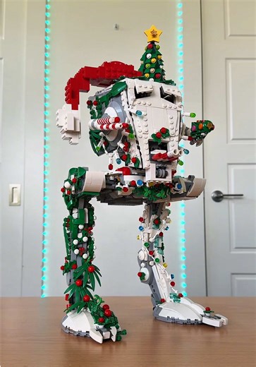 LEGO UCS AT-ST Transformed into a Christmas Set