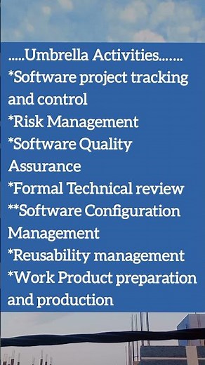 Umbrella Activity in Software Engineering