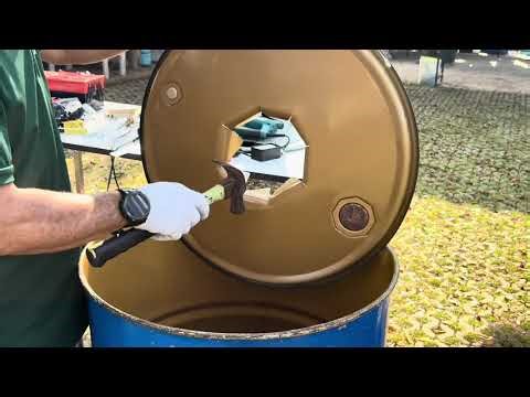 ขั้นตอนการทำเตาไบโอชาร์ TLUD (Top-Lit UpDraft)