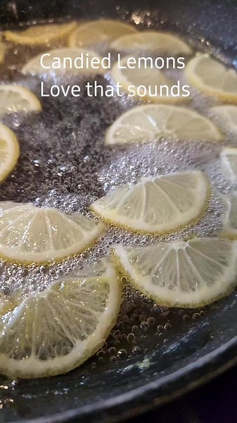 candied lemon slices 😋 super easy to make, delicous and beautiful. full