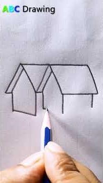 House And Tree With Scenery Drawing #drawing #shorts