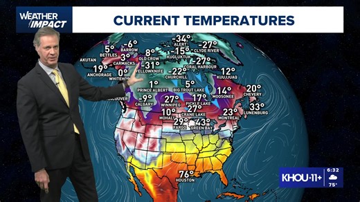 Chief Meteorologist David Paul with an extended look at the Houston forecast on KHOU 11 at 6:30 p.m. on Wednesday, Feb. 18, 2026. | KHOU 11 News