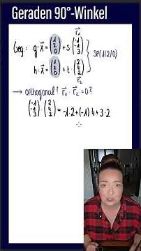 Straight lines at a 90° angle – check orthogonality using the scalar product ✍️