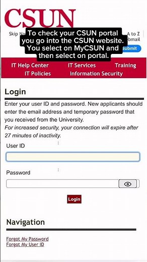 Check Your CSUN Portal!