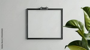 white frame on a wall