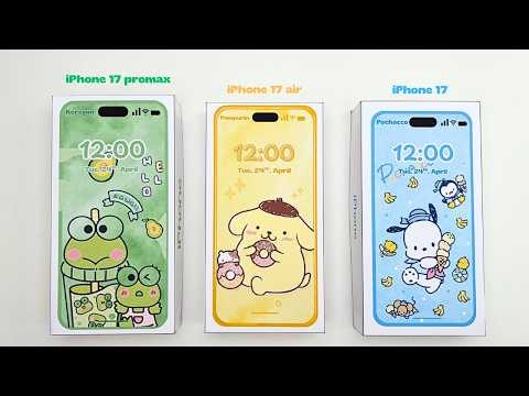 ❤️Paper DIY❤️ Apple x SANRIO iPhone & case unboxing | PomPomPurin, Keroppi, Pochacco 📱✨| ASMR